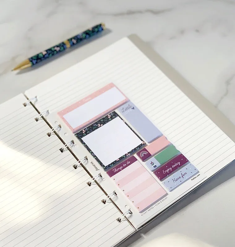 Filofax Garden Sticky Notes bloc autocollant couleurs