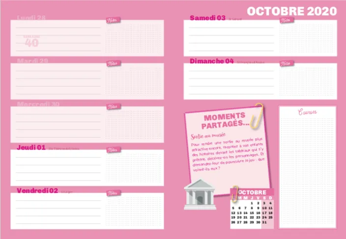 Frigobloc Agenda ultra simple agenda familial sept 2020-déc 2021