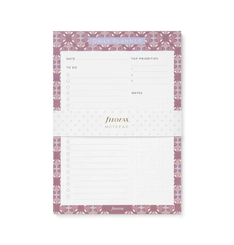 Filofax Mediterranean bloc journalier magnétique 60 feuilles