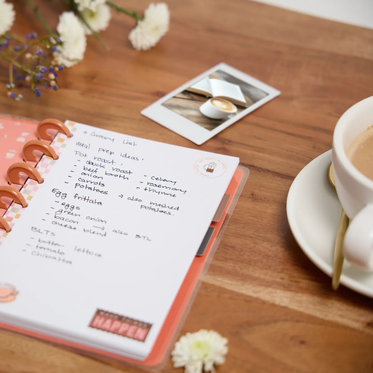 Happy Planner Cafécore carnet pointillé Mini café