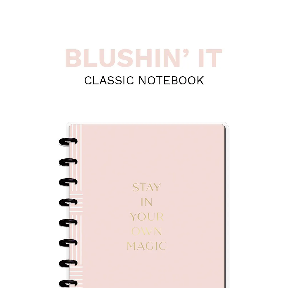 Happy Planner Blushin It carnet Classic à disques pointillé ligné