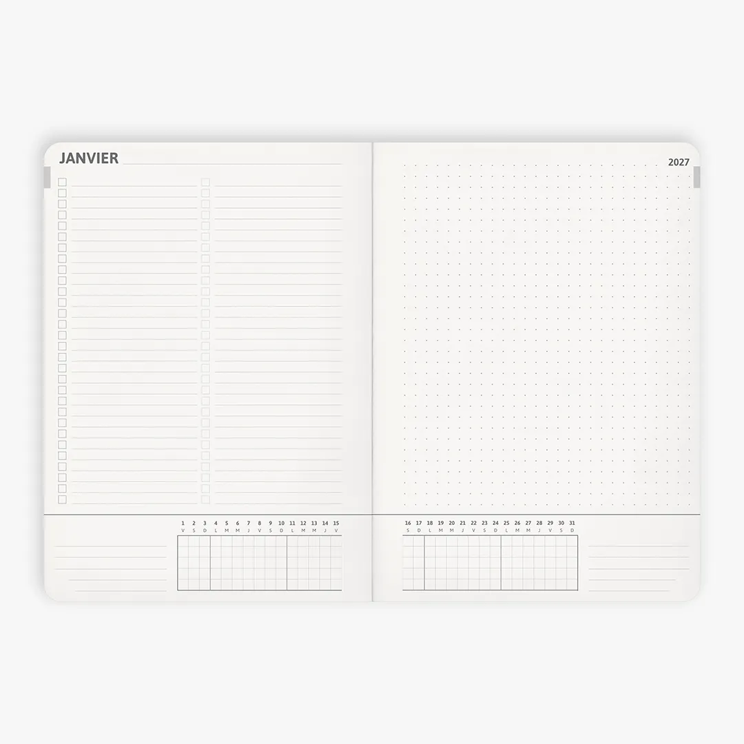 My365 Simple bullet agenda semainier 2027 A5 recyclé