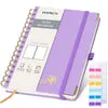 Poprun WH145P carnet à spirale ligné violet papier épais