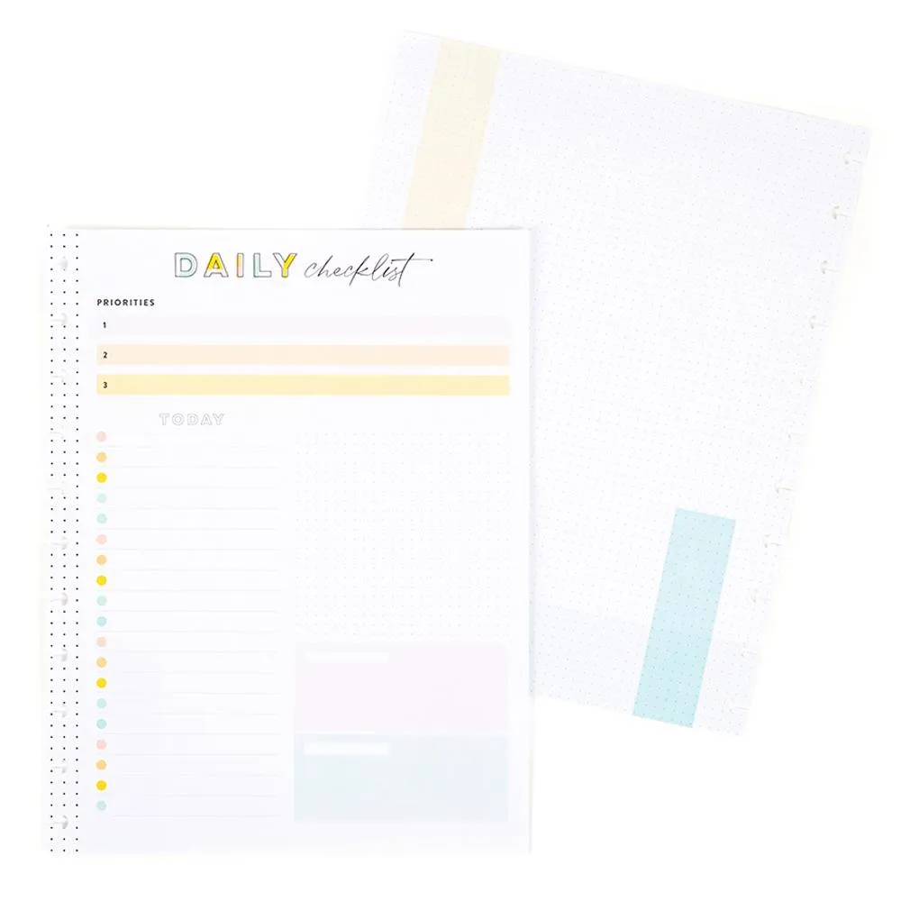 Happy Planner Big Daily Checklist and Priorities recharge 40 feuilles