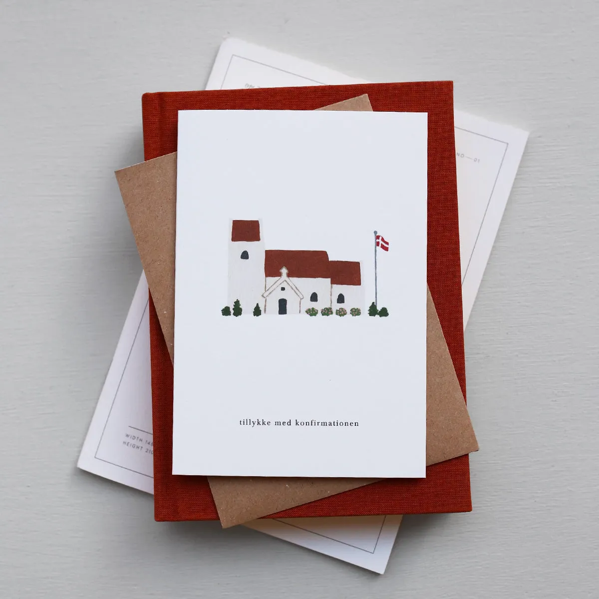 Kartotek Kirke carte de voeux confirmation avec enveloppe