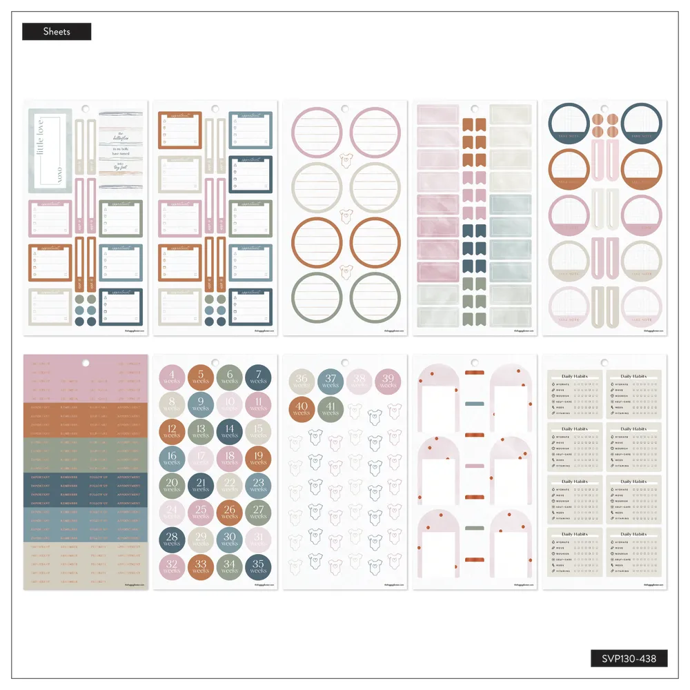 Happy Planner Baby on the Way stickers grossesse 1146