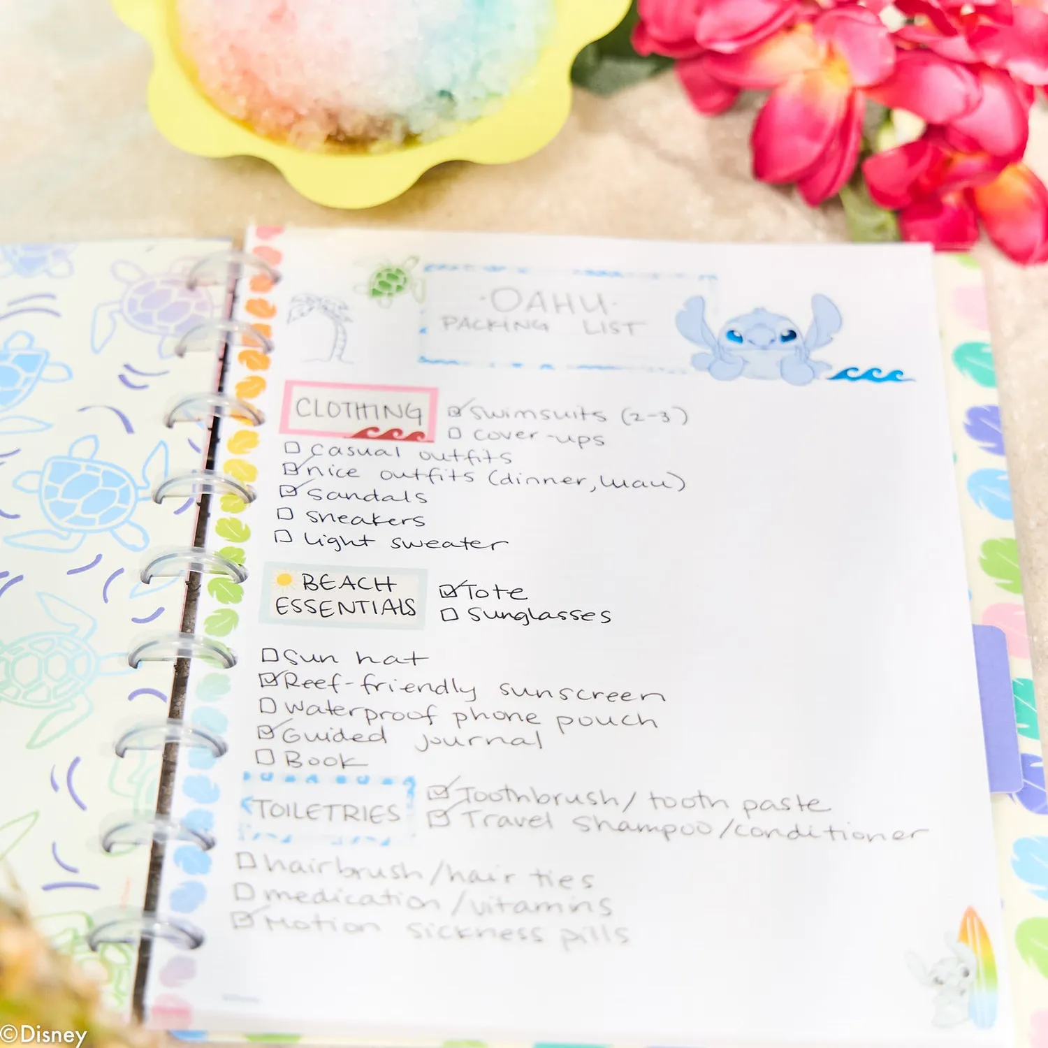 Happy Notes Disney Stitch carnet pointillé ligné 60 feuilles