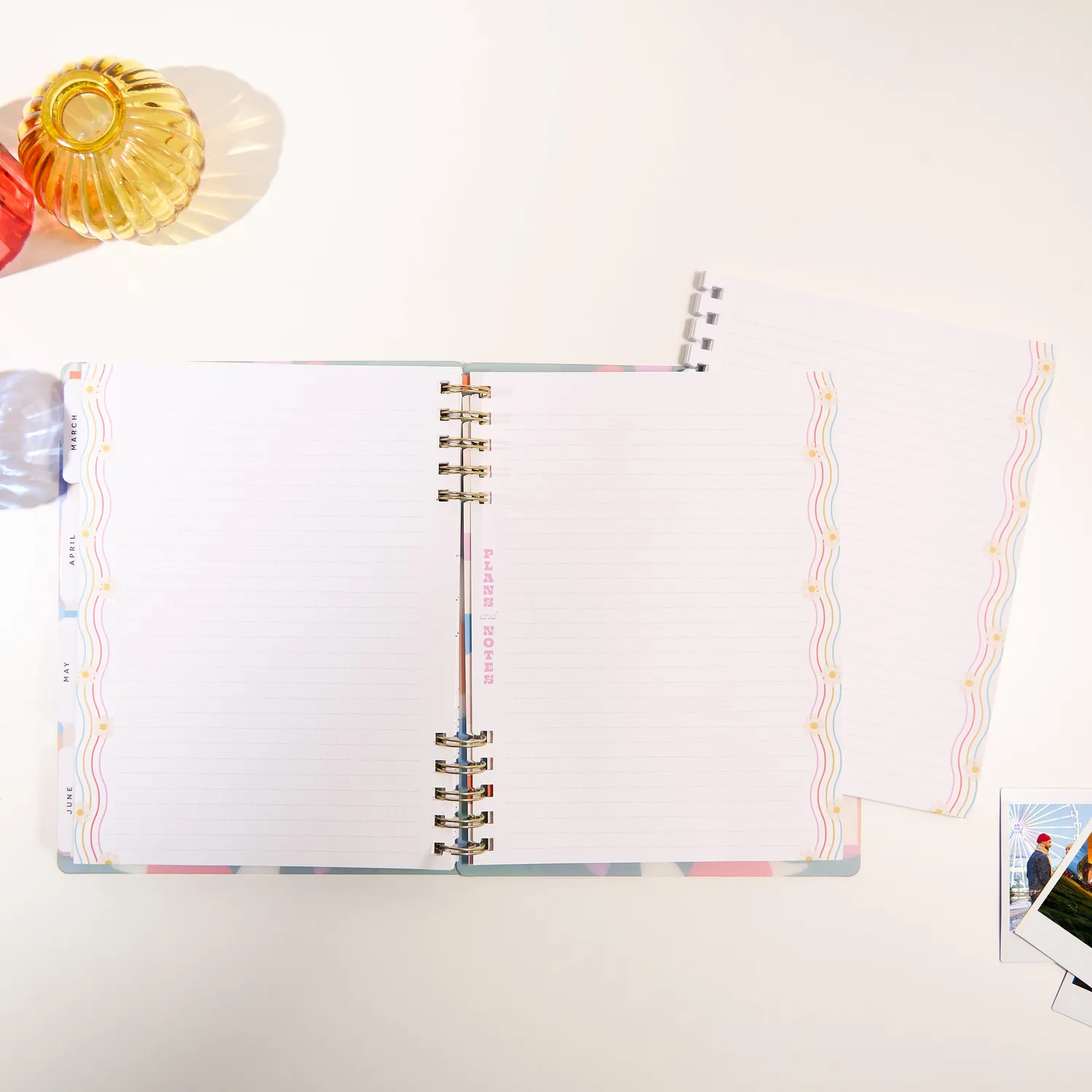 Happy Planner Blooming Brights Classic recharge papier pointillé 40 feuilles