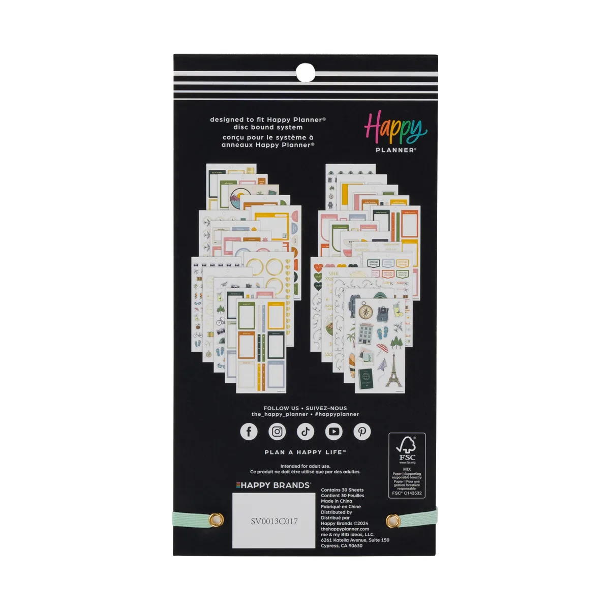Happy Planner See the World Classic autocollants voyage 714 pièces