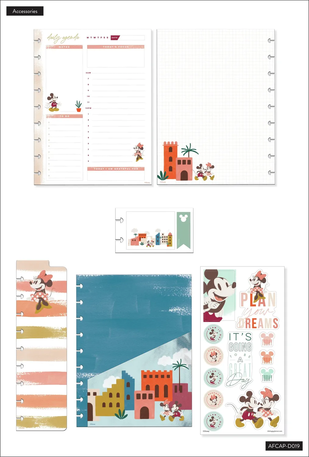 Happy Planner Disney Oasis accessoires Classic Mickey