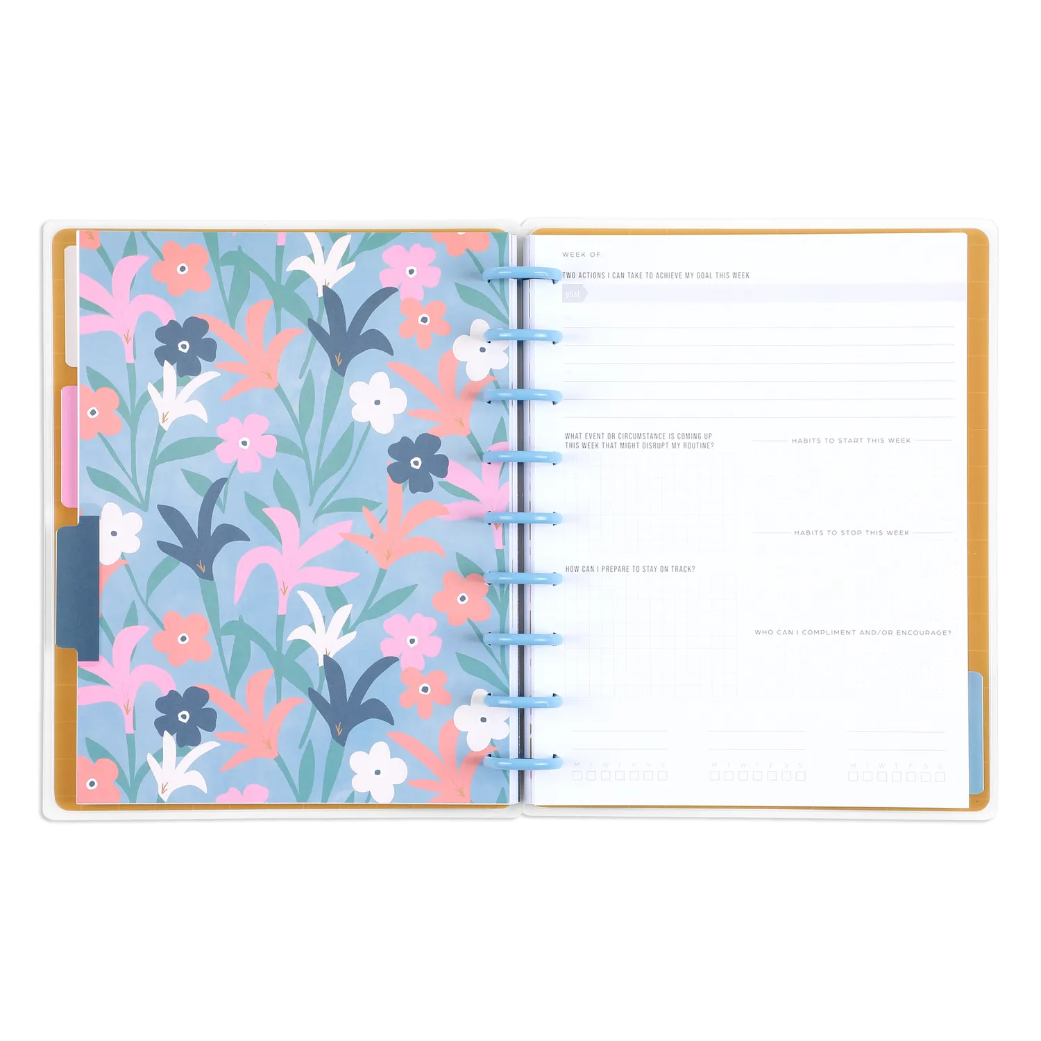 Happy Planner Bold Tiles Classic carnet fitness guidé 80 feuilles