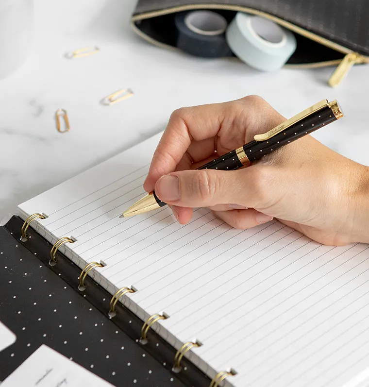 Filofax Moonlight stylo bille métal encre noire