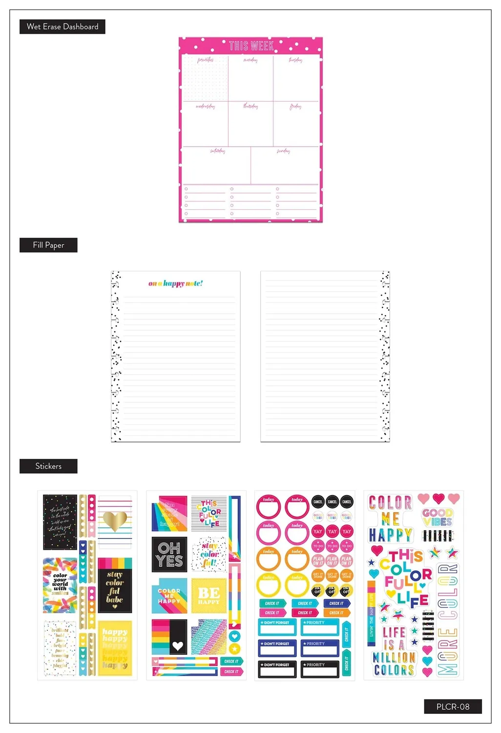Happy Planner Color Me Happy kit compagnon Classic