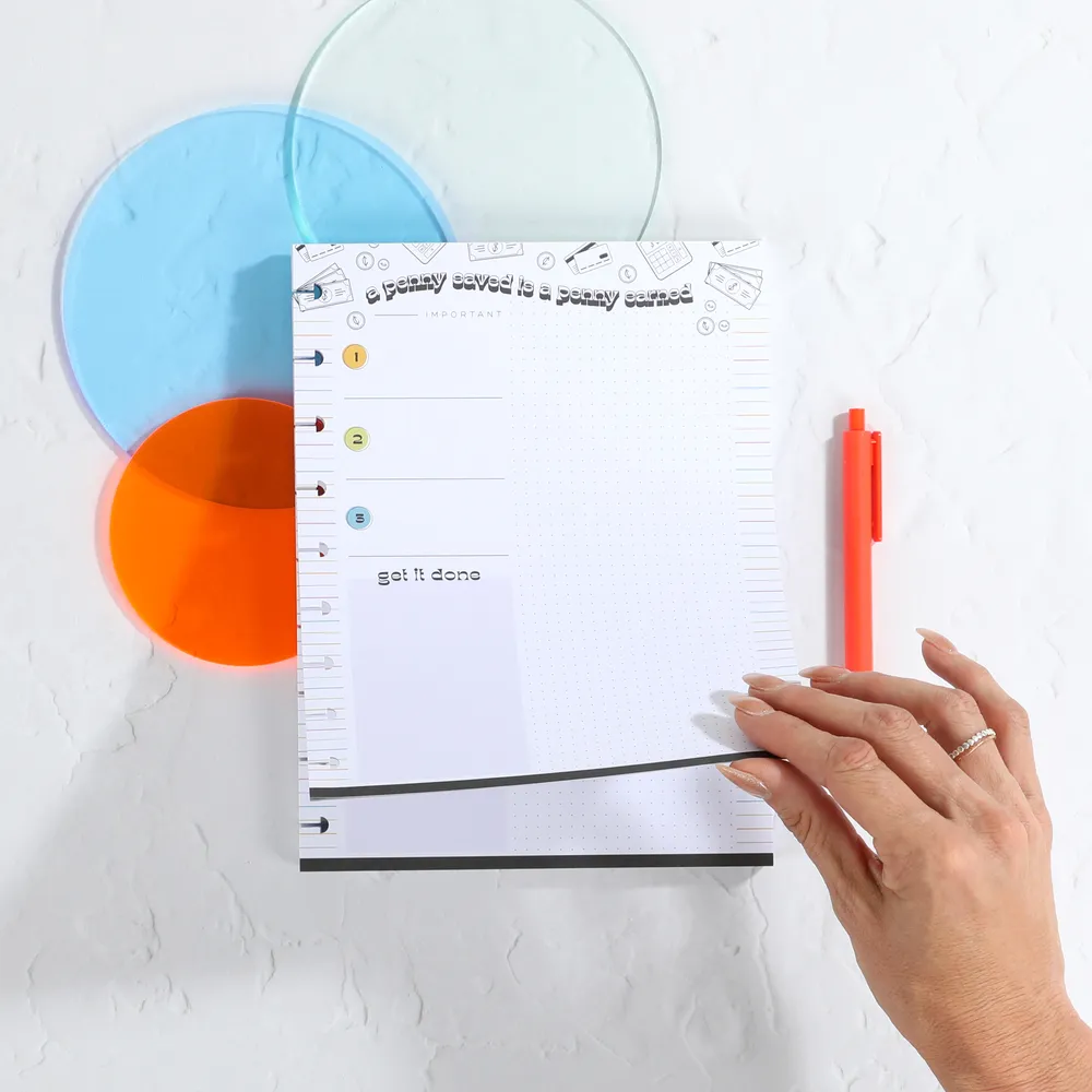 Happy Planner Bright Budget bloc notes Classic 100 feuilles budget