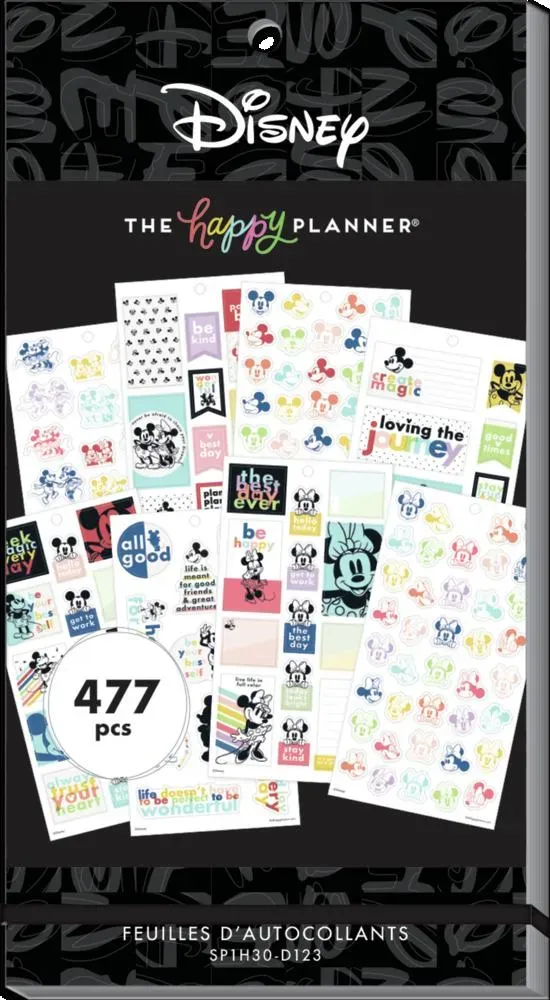 Happy Planner Mickey Minnie Color Block stickers x477
