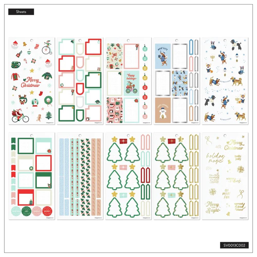 Happy Planner Winter Whimsy stickers classic 30 feuilles hiver