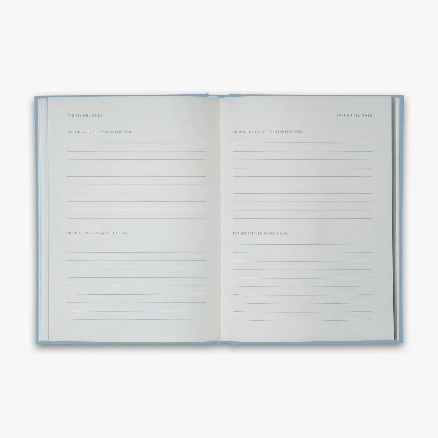 Kartotek Taknemmelighedsdagbog journal gratitude bleu en danois