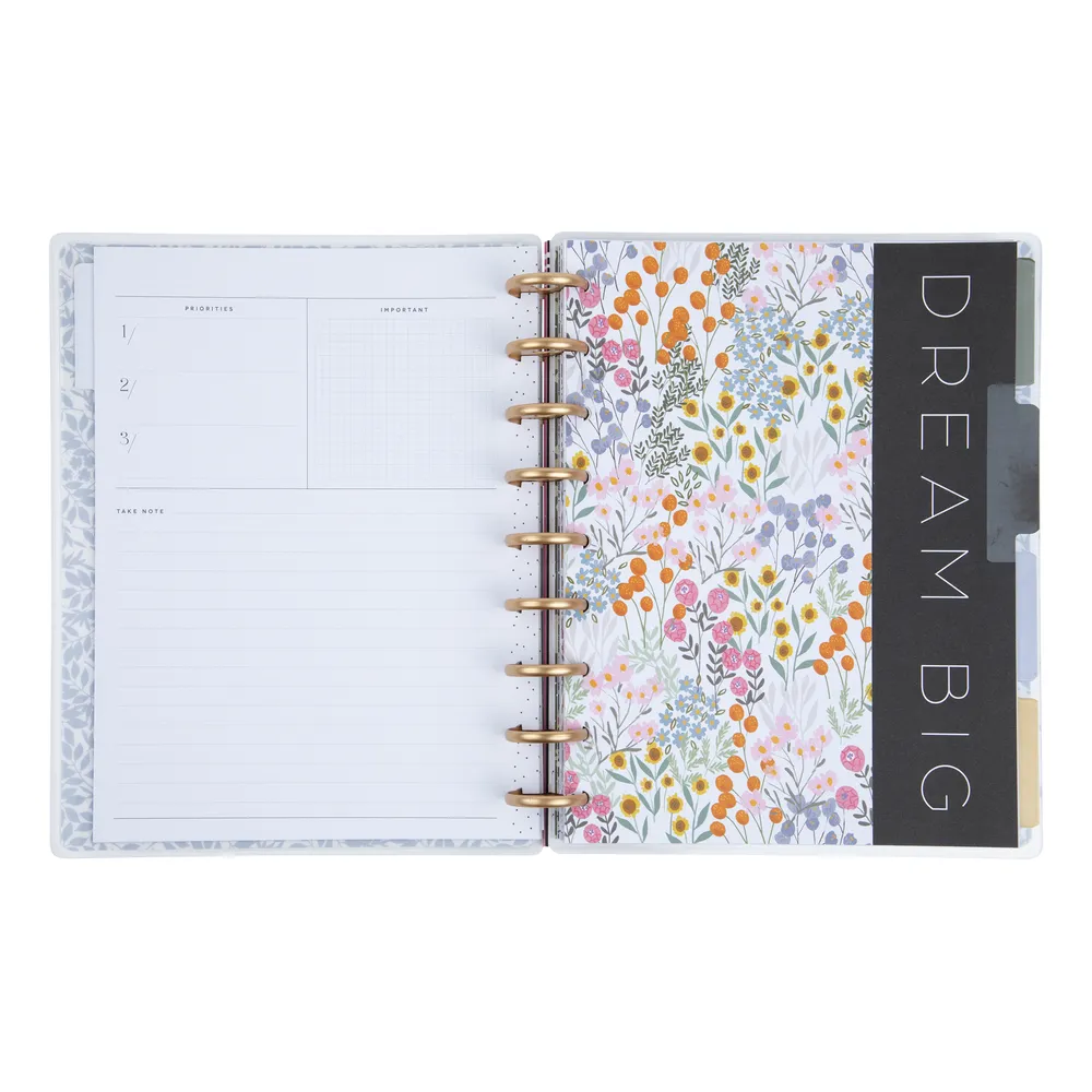 Happy Planner Soft Florals planner Classic dashboard non daté