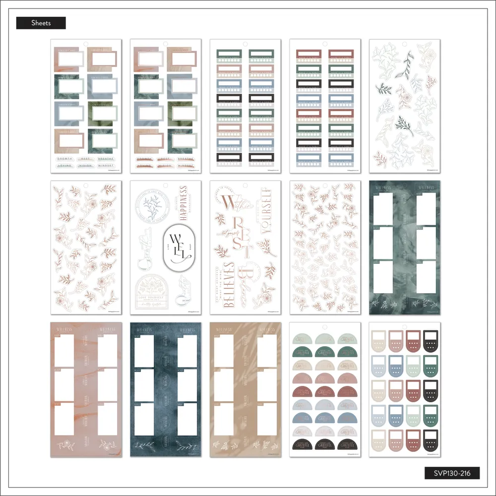 Happy Planner Heal From Within stickers value pack 475 pièces