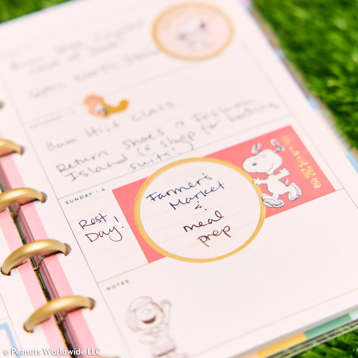 Happy Planner Peanuts agenda 2027 Mini horizontal 12 mois