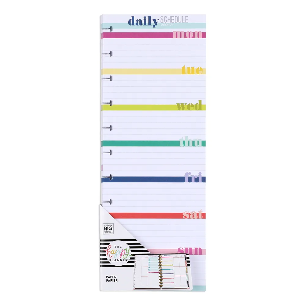 Happy Notes Big demi-feuilles planning journalier 60 feuilles