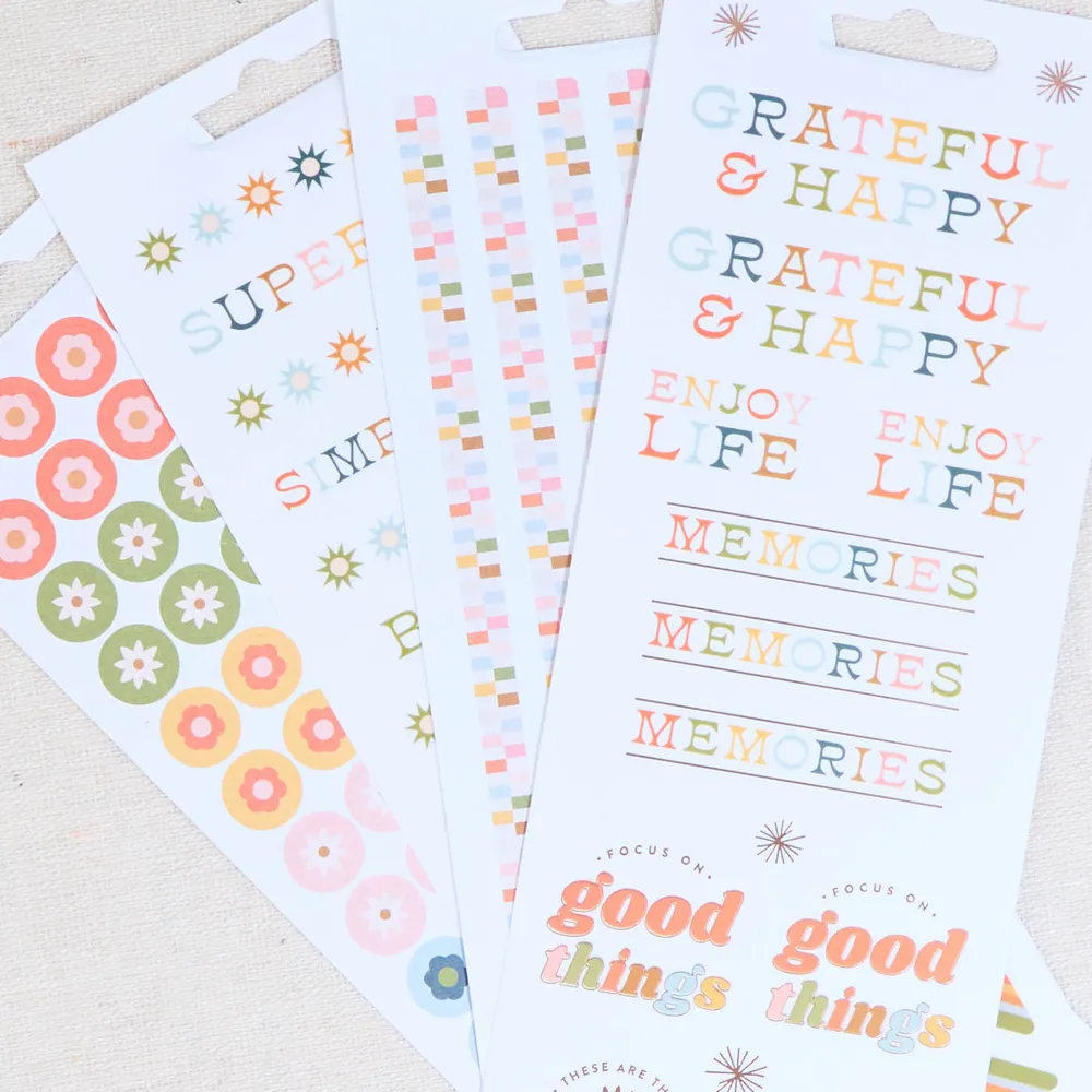Happy Planner Simple Joys stickers déco 8 planches 176 pièces
