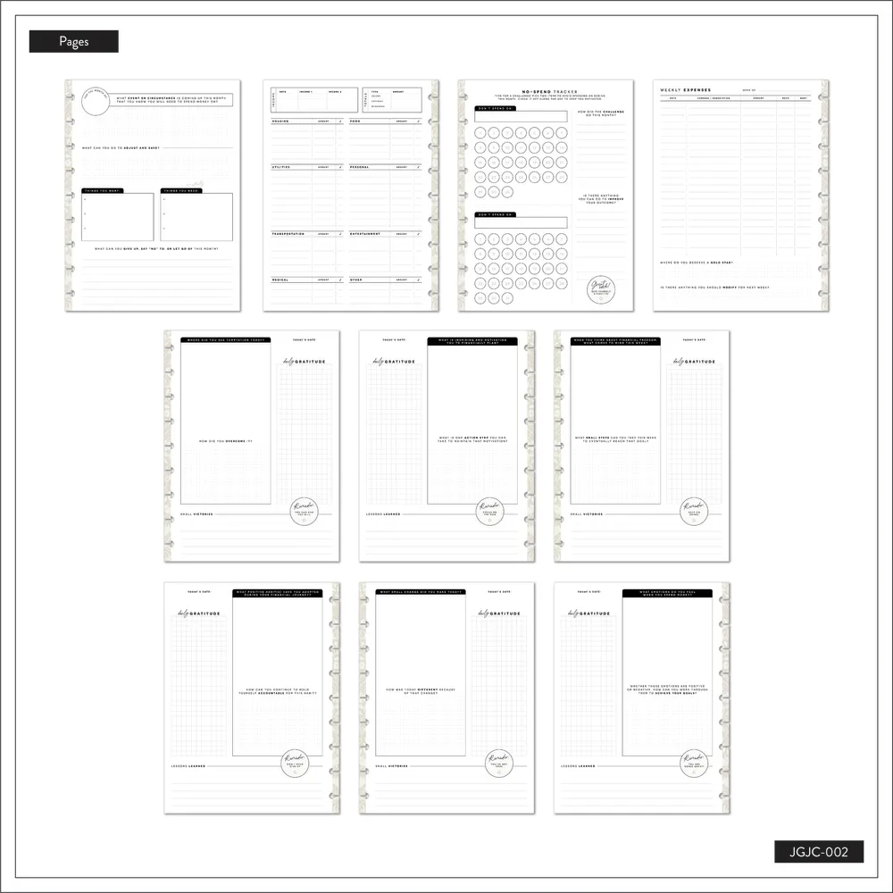 Happy Planner Sketchy Floral journal budget guidé 80 pages