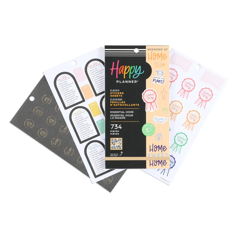 Happy Planner Essential Home stickers Classic 734
