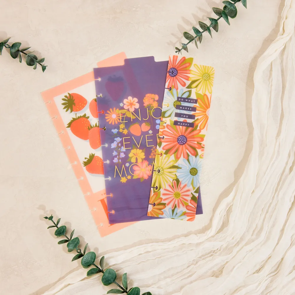 Happy Planner Spring Market Classic intercalaires à anneaux lot de 3 fruits