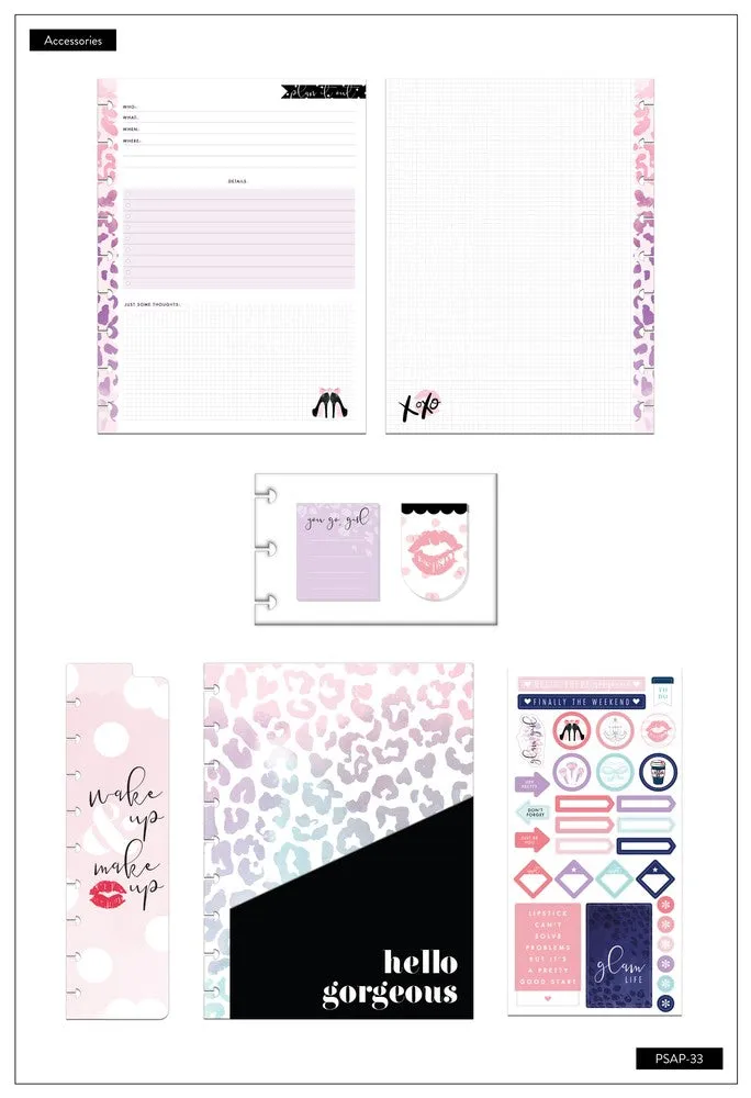 Happy Planner Glam Girl Classic pack accessoires pochette
