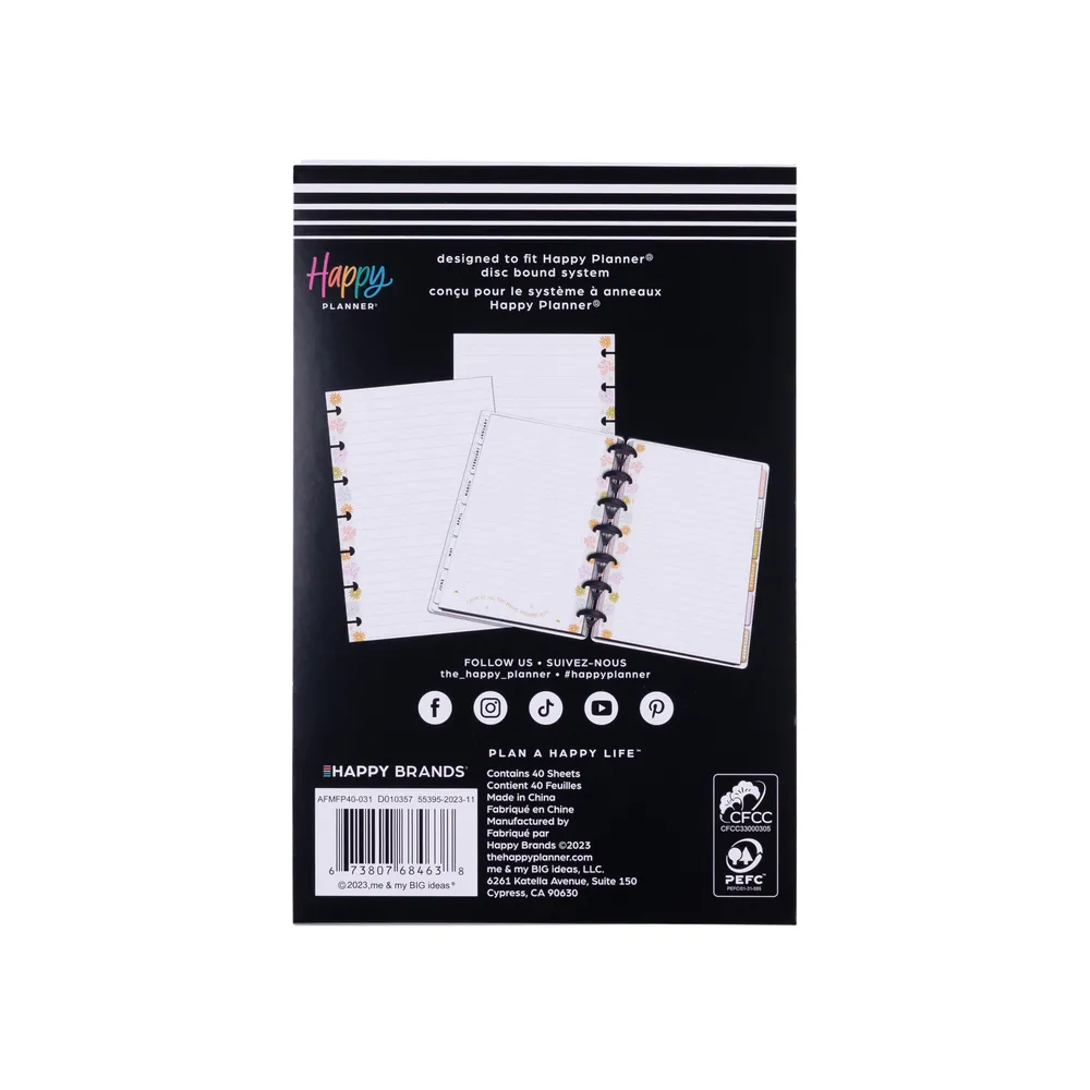 Happy Planner Desert Thistle recharge mini 40 feuilles