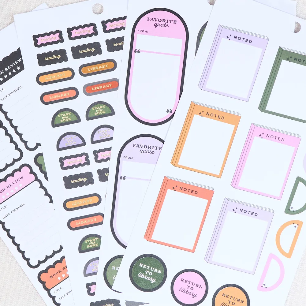 Happy Planner Summer Reading stickers lecture 849 autocollants
