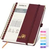 Poprun WH145L carnet spirale ligné 15x21,5 cm bordeaux