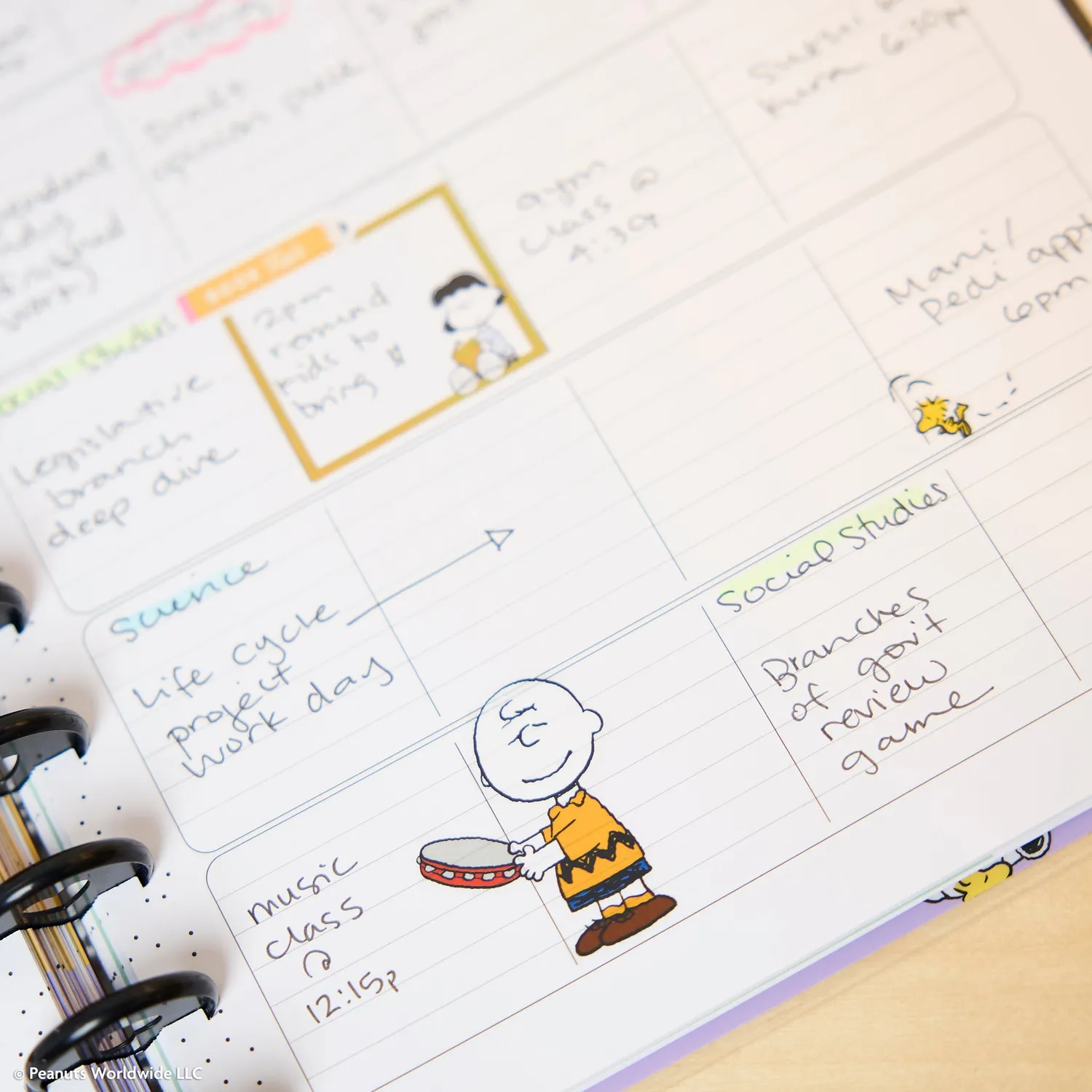 Happy Planner PEANUTS 2026-2027 agenda professeur Big 12 mois SNOOPY