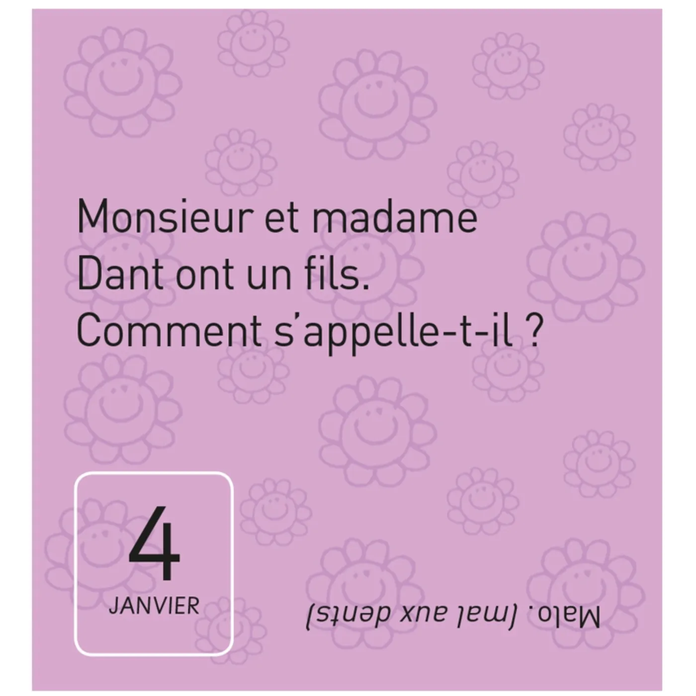 Frigobloc Monsieur et Madame 365 blagues mini calendrier enfant