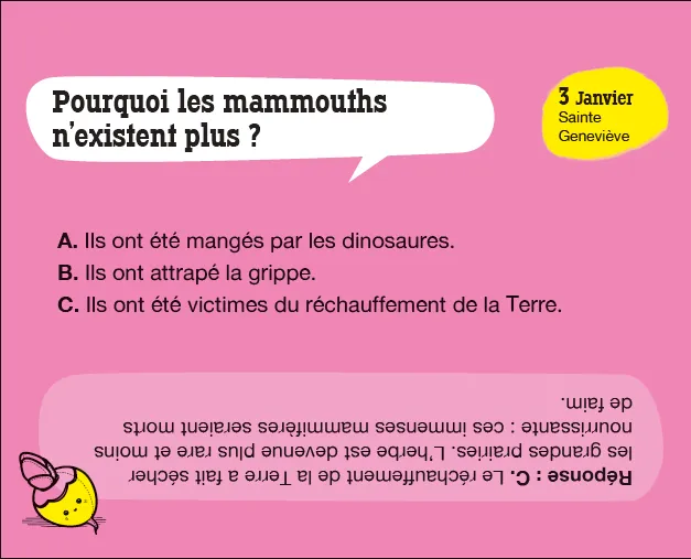 Frigobloc Incollables Pourquoi 365 questions calendrier chevalet