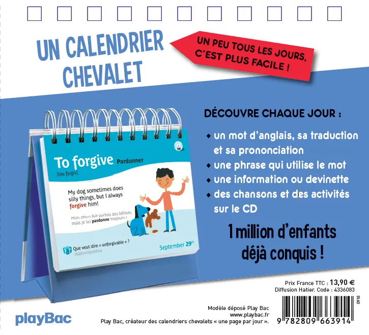 Frigobloc Incollables Un mot par jour Anglais 9-11 ans calendrier