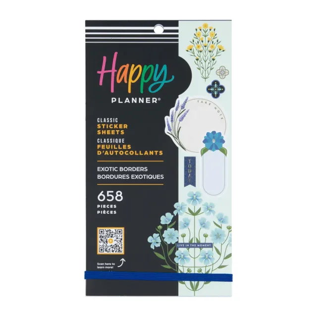 Happy Planner Exotic Borders stickers 658 bordures florales