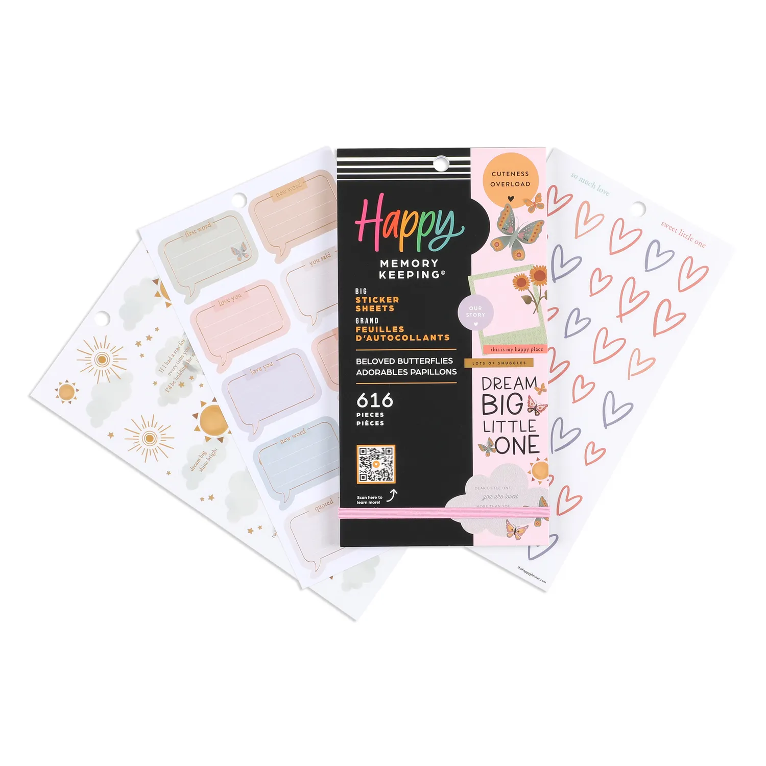 Happy Planner Beloved Butterflies Big stickers 616 naissance