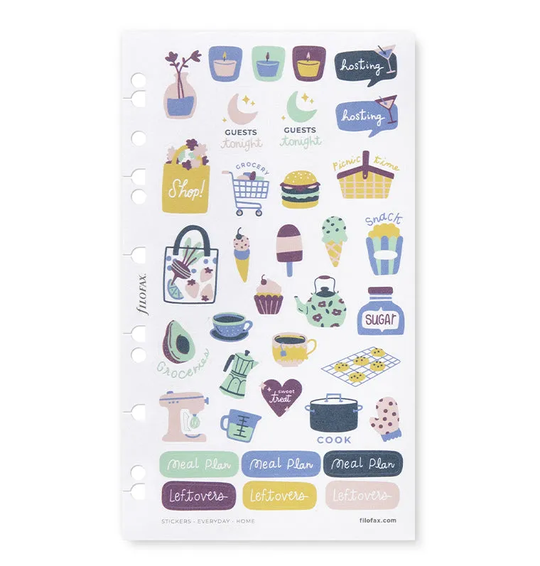Filofax Everyday Home autocollants maison 6 feuilles