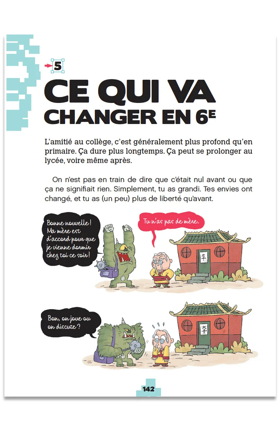 Frigobloc Guide de survie de la 6e livre collège humour