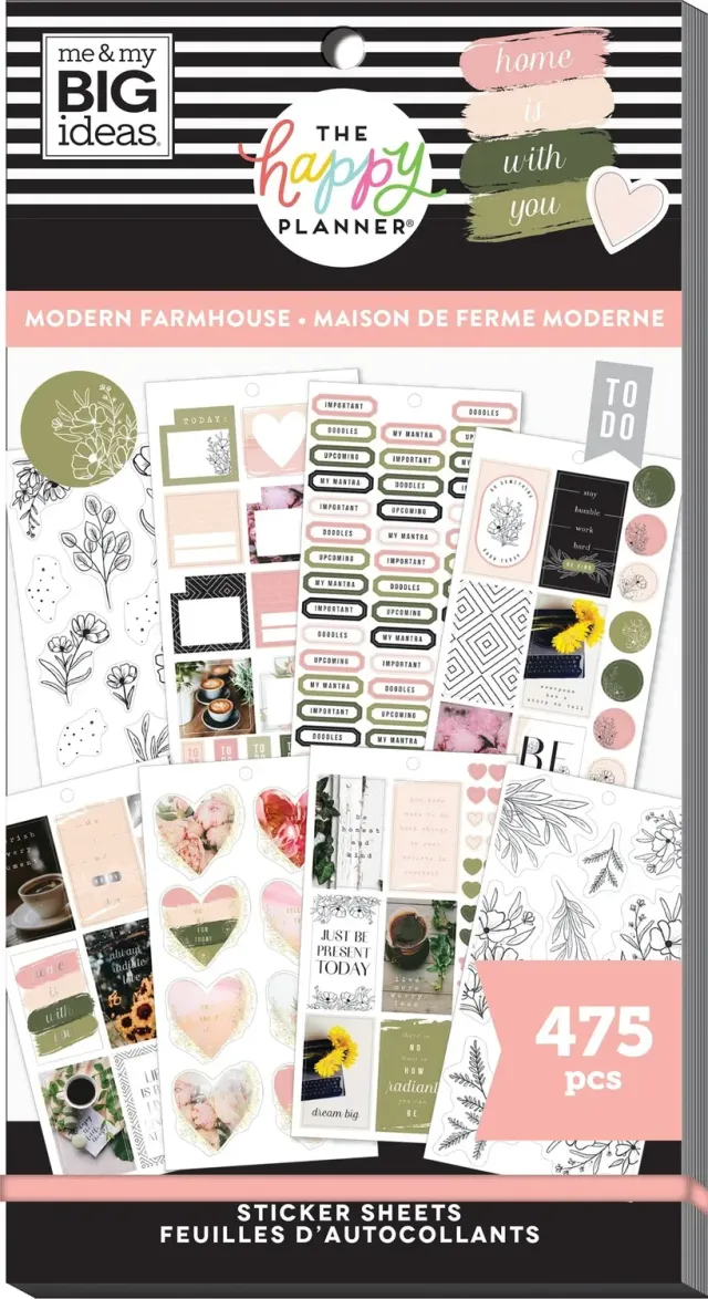 Happy Planner Modern Farmhouse stickers Classic 475 rustique