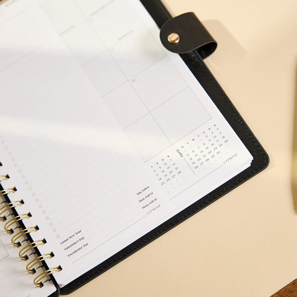 Happy Planner Citrine Midnight Dots agenda 2027 classic pro 12 mois