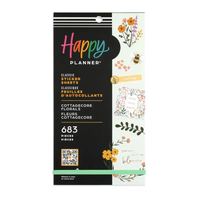 Happy Planner Cottagecore Florals stickers 683 pièces floral