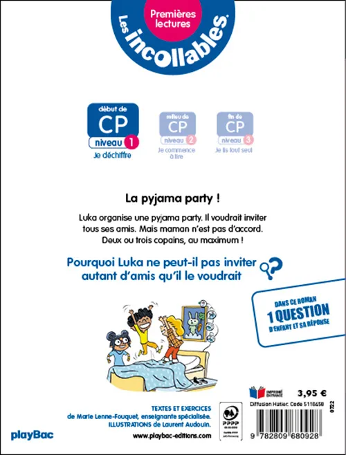 Frigobloc Les Incollables livre première lecture Tome 15 Niv 1