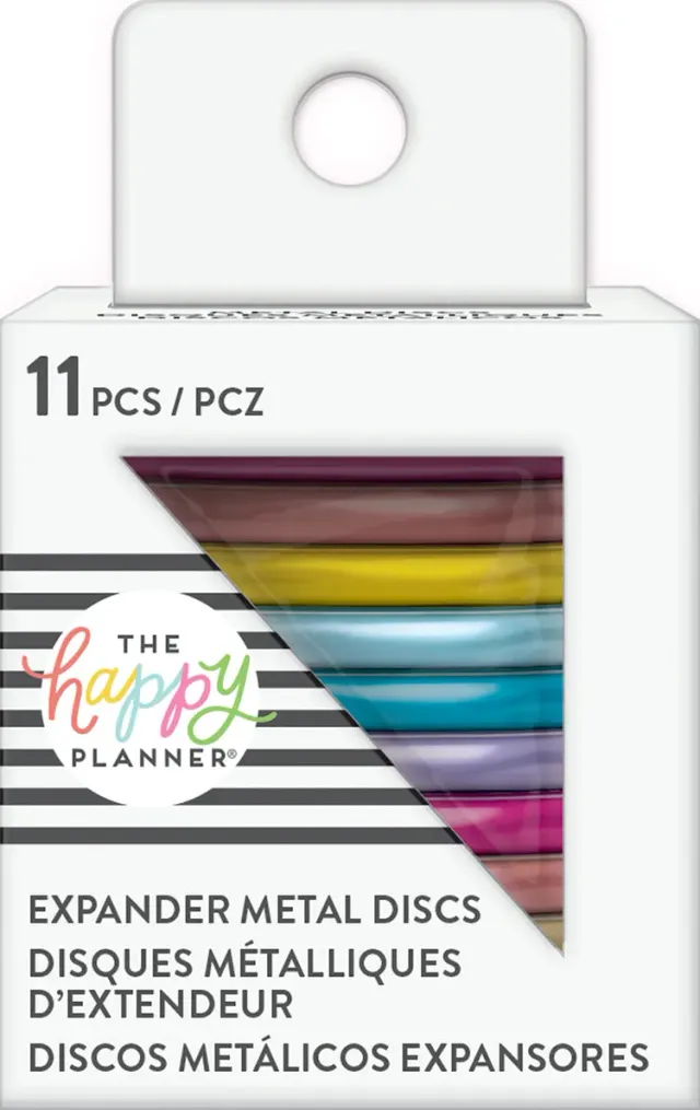 Happy Planner RIND-08 anneaux métal Rainbow 11 disques 44 mm
