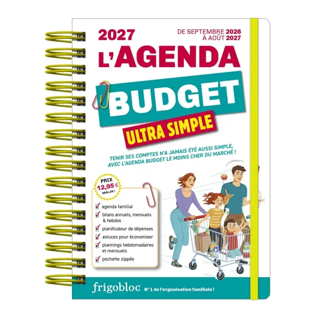 Frigobloc Agenda Budget 2027 ultra simple sept 2026-août 2027