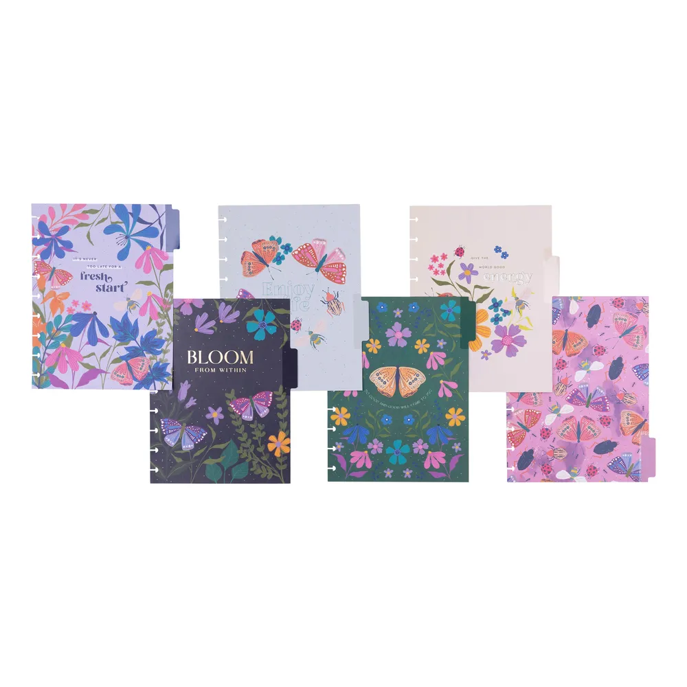 Happy Planner Midnight Botanical extension verticale 6 mois