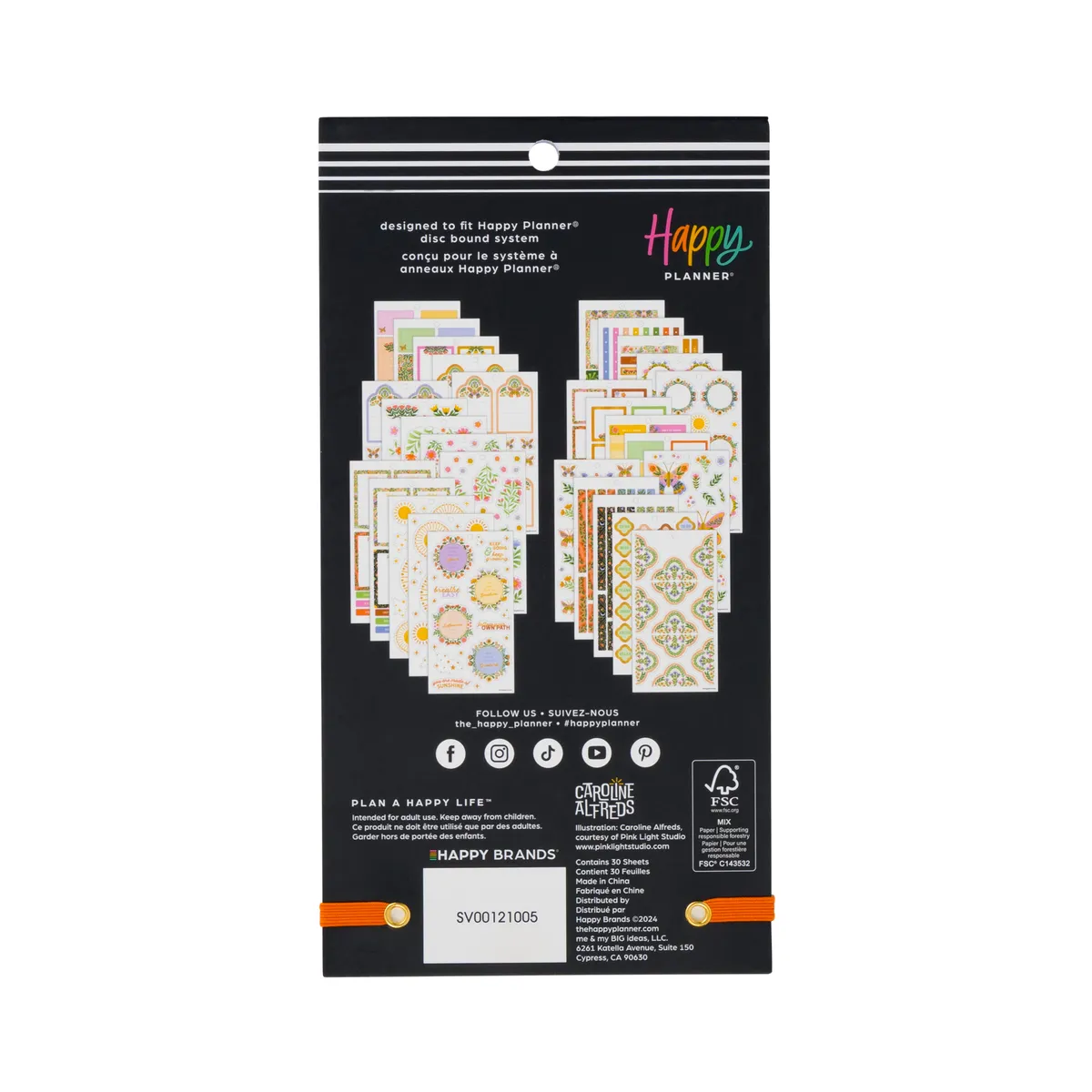 Happy Planner Golden Meadow stickers Big carnet 543 floral