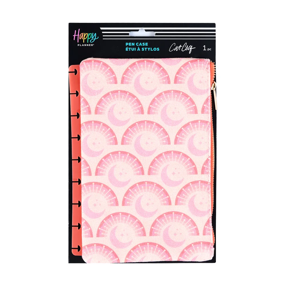 Happy Planner Cat Coq Retro Sunset trousse agenda à anneaux Classic